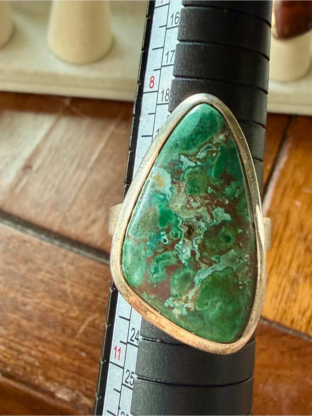 Turquoise Teardrop Sterling 625 Ring - Women Jewelry size 9.5
